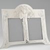 Art Nouveau double photo frame with maiden