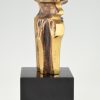 Skulptur Bronze Abstrakt Siebziger stehende Figur 1970