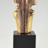 Skulptur Bronze Abstrakt Siebziger stehende Figur 1970