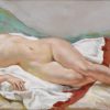 Art Deco Gouache of a reclining nude