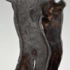 Moderne bronzen sculptuur torso van man en vrouw
