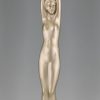 Art Deco style lamp standing nude with globe