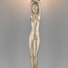 Art Deco Stil Lampe Silber Frauenakt