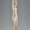 Art Deco style lamp standing nude with globe