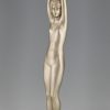 Art Deco style lamp standing nude with globe