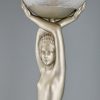 Art Deco Stil Lampe Silber Frauenakt