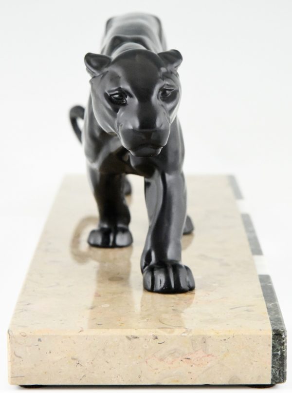 Art Deco panther sculpture