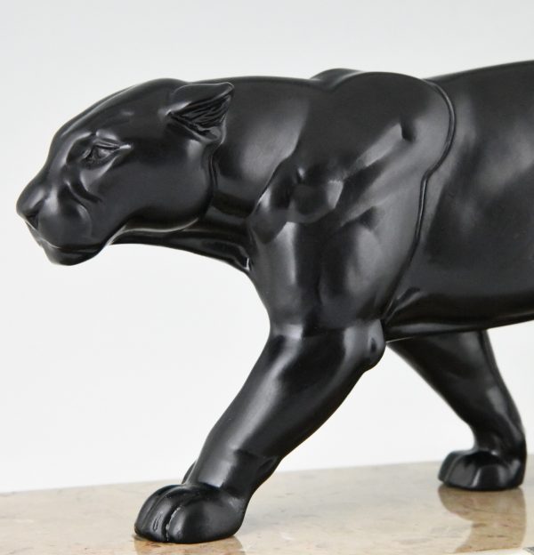 Art Deco panther sculpture