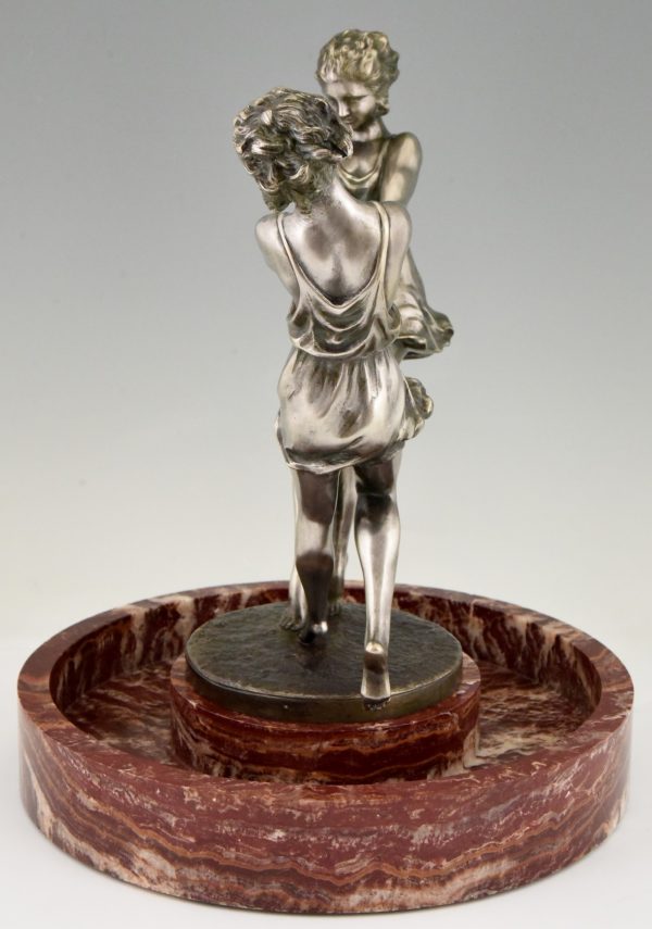 Milieu de table Art Deco aux danseuses en bronze