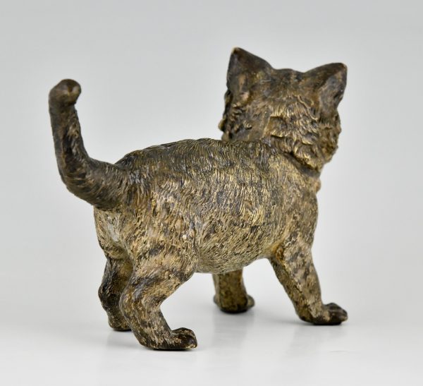 Weens bronzen sculptuur kat ca. 1900