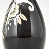 Art Deco ceramic vase black, silver and gold