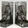 Art Deco serre livres en bronze sphinx