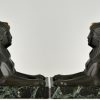 Art Deco Buchstutzen Bronze Sphinx