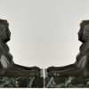 Art Deco bronze sphynx bookends