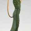 Art Deco sculpture danseuse au cerceau