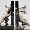 Art Deco bronze bear bookends