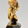 Art Deco bronzen sculptuur danseres met slang Carthage