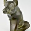 Bronze sculpture of a wild boar