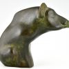 Bronze sculpture of a wild boar