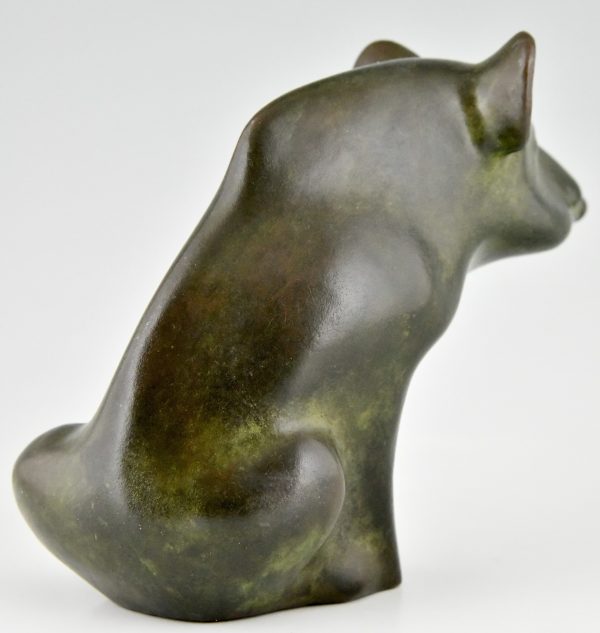 Bronze sculpture of a wild boar