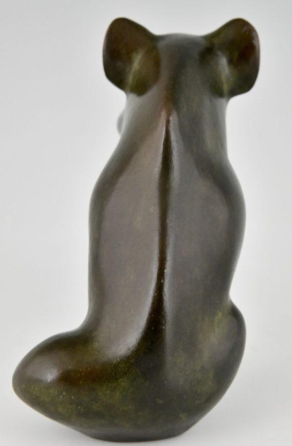 Bronzen sculptuur van een wildzwijn