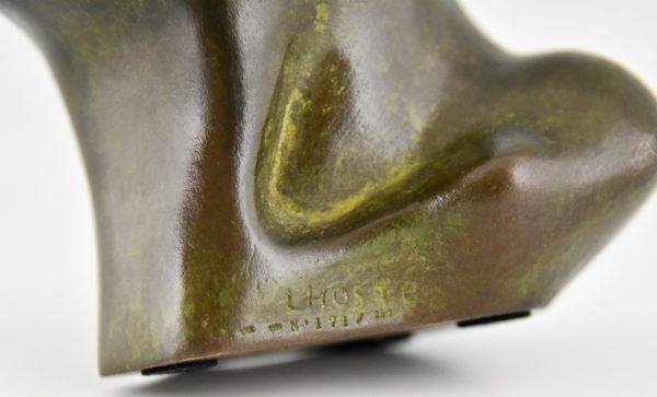 Bronzen sculptuur van een wildzwijn