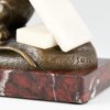 Antiek bronzen sculptuur muis met suiker