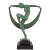 Sculpture Art Deco danseuse nue au voile