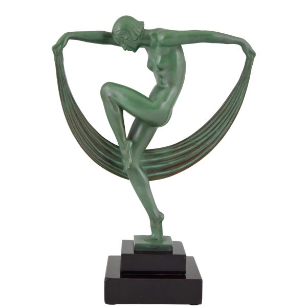 Art Deco sculpture of a scarfdancer