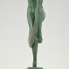 Art Deco sculpture of a scarfdancer