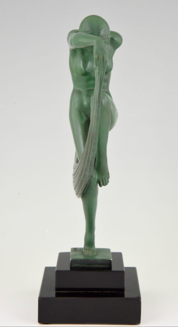 Art Deco Skulptur Schleier Tänzerin Frauenakt