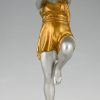 Art Deco lamp lady holding a ball