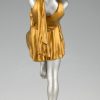 Art Deco lamp lady holding a ball