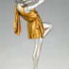 Art Deco lamp vrouw met bal