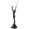 Deliverance, bronze sculpture of a nude with sword