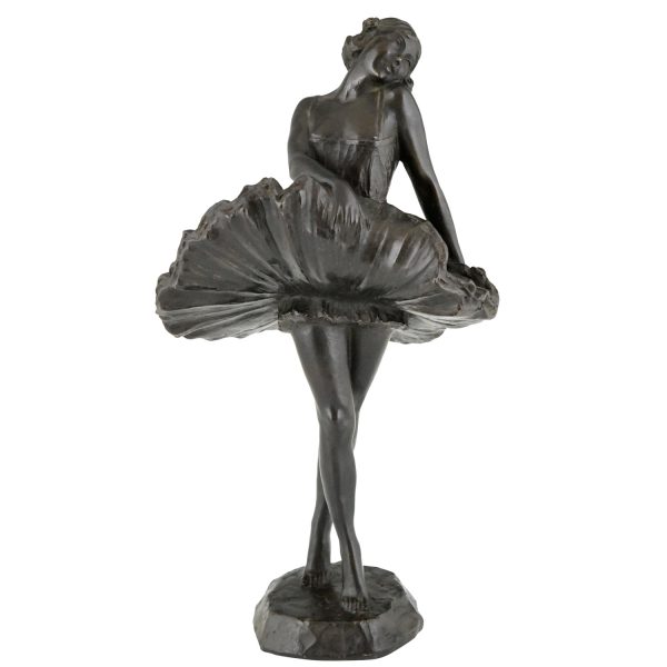 Art Deco Skulptur Bronze Ballerina