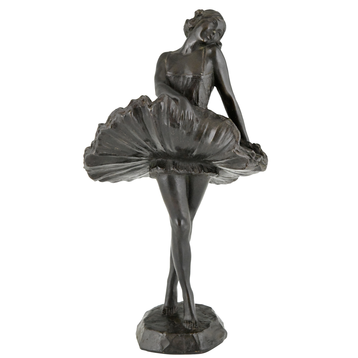 Art Deco bronzen sculptuur ballerina