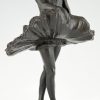 Art Deco bronzen sculptuur ballerina