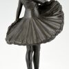 Art Deco bronzen sculptuur ballerina