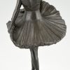 Art Deco bronze sculpture of a ballerina