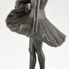 Art Deco bronzen sculptuur ballerina