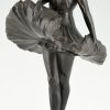 Art Deco Skulptur Bronze Ballerina