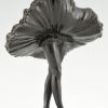 Art Deco bronzen sculptuur ballerina