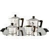 Art Deco verzilverd thee en koffie servies 5 stuks