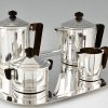 Art Deco 5 piece silvered tea and coffee set