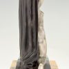 Art Deco bronze sculpture nude with drape