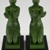 Art Deco bookends with kneeling nudes