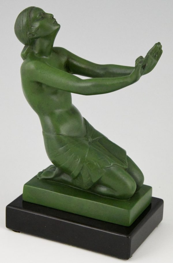 Art Deco bookends with kneeling nudes