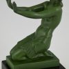 Art Deco bookends with kneeling nudes