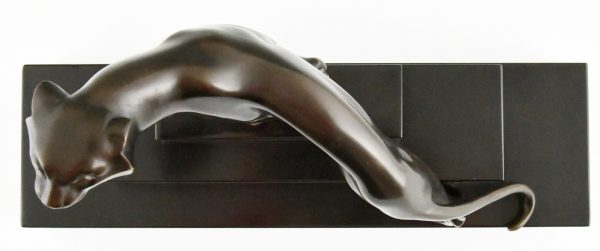 Art Deco bronzen sculptuur panter